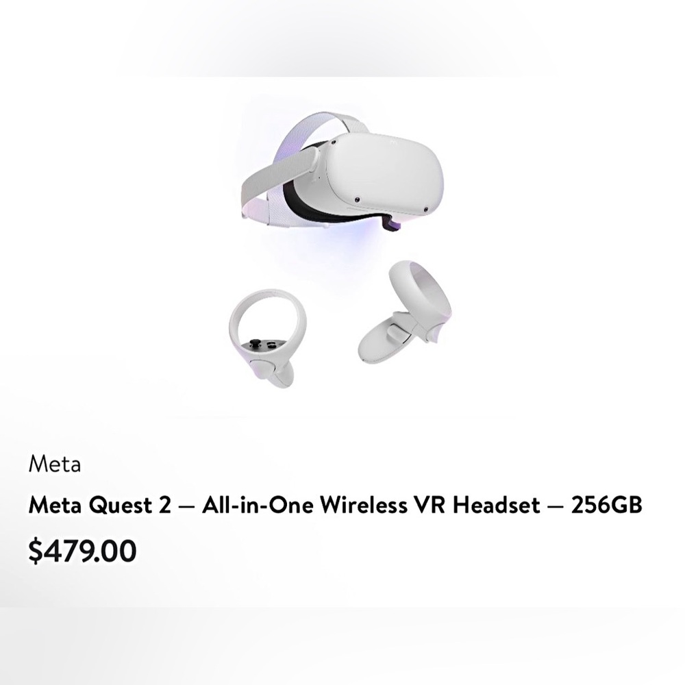 Meta Quest 2 Standalone VR Headset in White